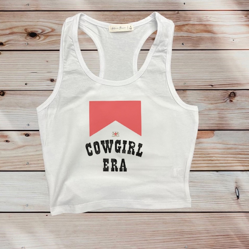 HOWDY YEEHAW COWGIRL ROSE GUITAR GRAPHIC TANK TOP main image 0